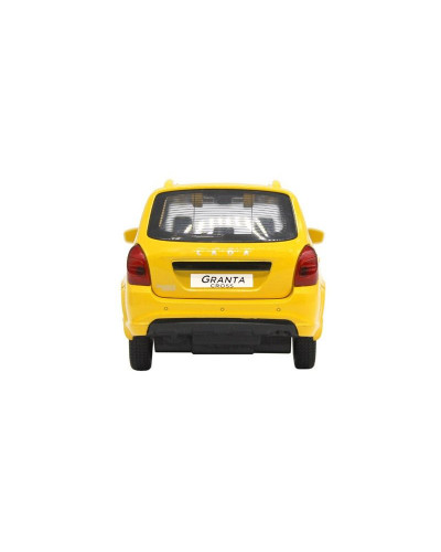 Машина "АВТОПАНОРАМА" LADA GRANTA CROSS "ТАКСИ", желтый, 1/24, свет, звук, в/к 24,5*12,5*10,5 см