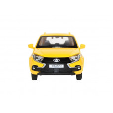 Машина "АВТОПАНОРАМА" LADA GRANTA CROSS "ТАКСИ", желтый, 1/24, свет, звук, в/к 24,5*12,5*10,5 см