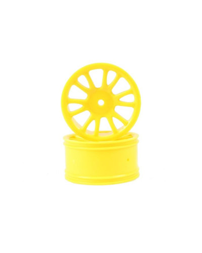 Колесные диски задние желтые для багги Himoto масштаба 1/16, 2шт.