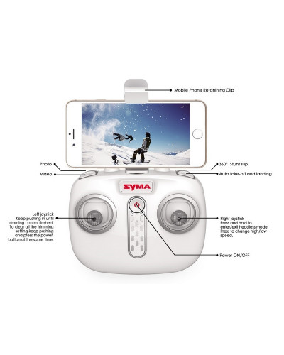 Р/У квадрокоптер Syma X22SW с FPV трансляцией Wi-Fi, 2.4G 6-AXIS  RTF