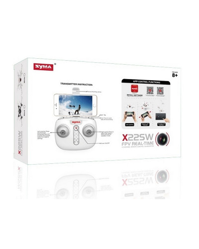 Р/У квадрокоптер Syma X22SW с FPV трансляцией Wi-Fi, 2.4G 6-AXIS  RTF