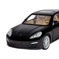 Машина "АВТОПАНОРАМА" Porsche Panamera S, черный, 1/32, свет, звук, инерция, в/к 17,5*13,5*9 см