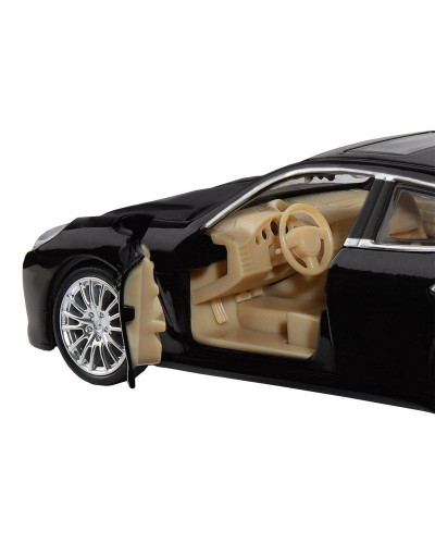 Машина "АВТОПАНОРАМА" Porsche Panamera S, черный, 1/32, свет, звук, инерция, в/к 17,5*13,5*9 см