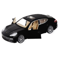 Машина "АВТОПАНОРАМА" Porsche Panamera S, черный, 1/32, свет, звук, инерция, в/к 17,5*13,5*9 см