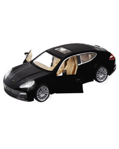 Машина "АВТОПАНОРАМА" Porsche Panamera S, черный, 1/32, свет, звук, инерция, в/к 17,5*13,5*9 см