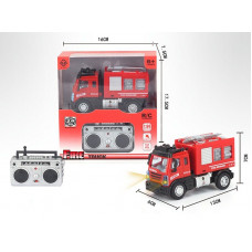 Р/У Пожарная машина малая  c бочкой для воды YP Toys 6164Q3, cдвигается стрела, свет, 2.4G 1/64 RTR