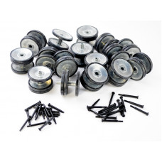 Опорные катки металл. с резиновыми бандажами и оси колёсные для TG Tiger ранняя версия