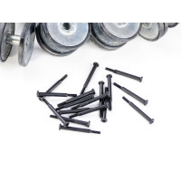 Опорные катки металл. с резиновыми бандажами и оси колёсные для TG Tiger ранняя версия