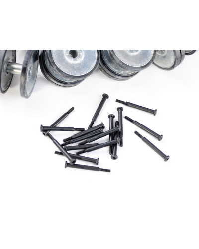 Опорные катки металл. с резиновыми бандажами и оси колёсные для TG Tiger ранняя версия