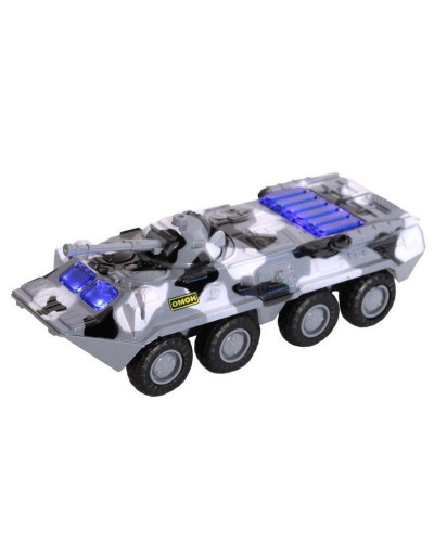 Танк "АВТОПАНОРАМА" "ОМОН", хаки, 1/54, инерция, свет, звук, в/к 17*8*6,5 см