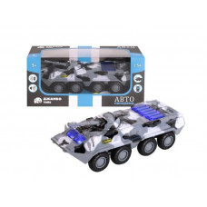 Танк "АВТОПАНОРАМА" "ОМОН", хаки, 1/54, инерция, свет, звук, в/к 17*8*6,5 см