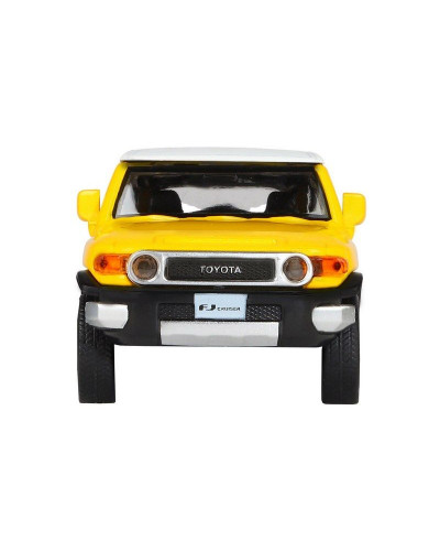 Машина "АВТОПАНОРАМА" Toyota FJ Cruiser,желтый, 1/32, свет, звук, инерция, в/к 17,5*13,5*9 см
