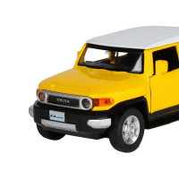 Машина "АВТОПАНОРАМА" Toyota FJ Cruiser,желтый, 1/32, свет, звук, инерция, в/к 17,5*13,5*9 см