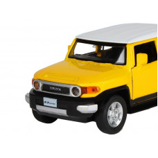 Машина "АВТОПАНОРАМА" Toyota FJ Cruiser,желтый, 1/32, свет, звук, инерция, в/к 17,5*13,5*9 см