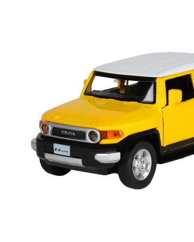 Машина "АВТОПАНОРАМА" Toyota FJ Cruiser,желтый, 1/32, свет, звук, инерция, в/к 17,5*13,5*9 см