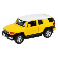 Машина "АВТОПАНОРАМА" Toyota FJ Cruiser,желтый, 1/32, свет, звук, инерция, в/к 17,5*13,5*9 см