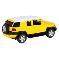 Машина "АВТОПАНОРАМА" Toyota FJ Cruiser,желтый, 1/32, свет, звук, инерция, в/к 17,5*13,5*9 см