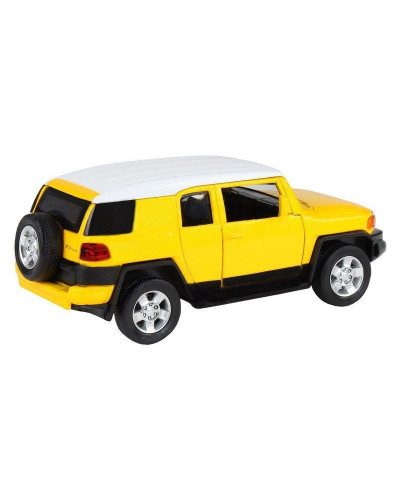 Машина "АВТОПАНОРАМА" Toyota FJ Cruiser,желтый, 1/32, свет, звук, инерция, в/к 17,5*13,5*9 см