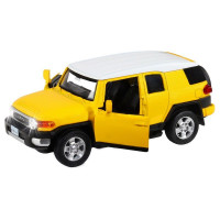 Машина "АВТОПАНОРАМА" Toyota FJ Cruiser,желтый, 1/32, свет, звук, инерция, в/к 17,5*13,5*9 см