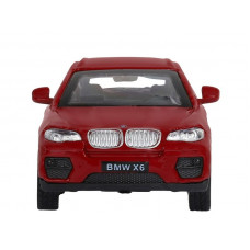 Машина "АВТОПАНОРАМА" BMW X6, красный, 1/43, инерция, в/к 17,5*12,5*6,5 см