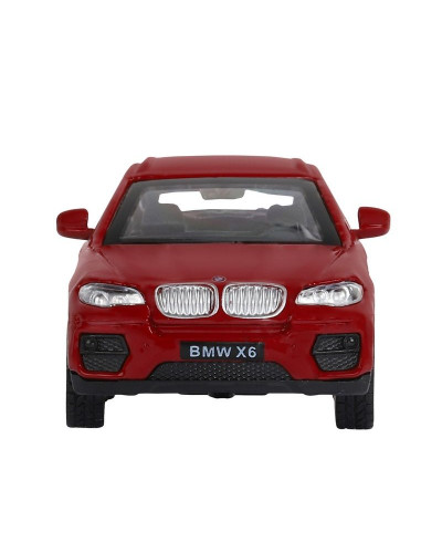 Машина "АВТОПАНОРАМА" BMW X6, красный, 1/43, инерция, в/к 17,5*12,5*6,5 см