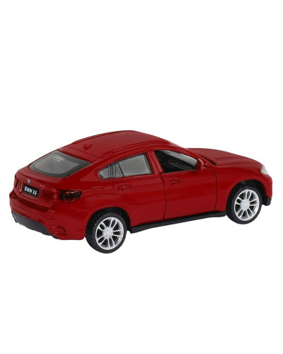 Машина "АВТОПАНОРАМА" BMW X6, красный, 1/43, инерция, в/к 17,5*12,5*6,5 см