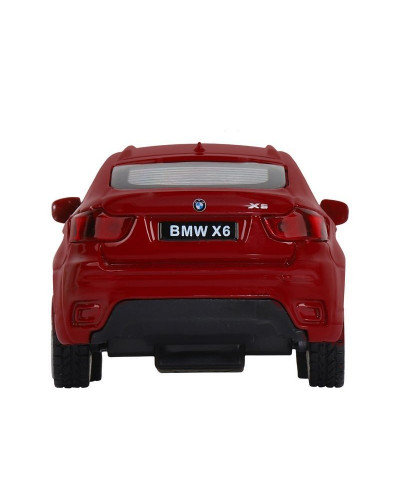 Машина "АВТОПАНОРАМА" BMW X6, красный, 1/43, инерция, в/к 17,5*12,5*6,5 см