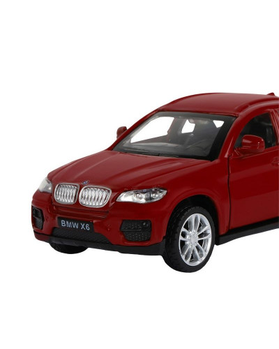 Машина "АВТОПАНОРАМА" BMW X6, красный, 1/43, инерция, в/к 17,5*12,5*6,5 см