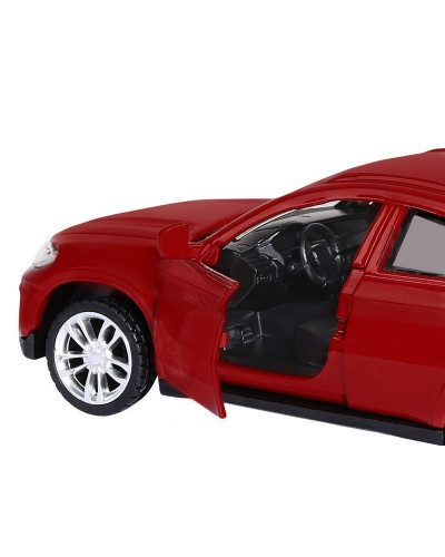 Машина "АВТОПАНОРАМА" BMW X6, красный, 1/43, инерция, в/к 17,5*12,5*6,5 см
