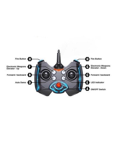 Р/У боевая машина Universe Chariot, лазер, диски, оранжевая, Ni-Mh и З/У, 2.4G