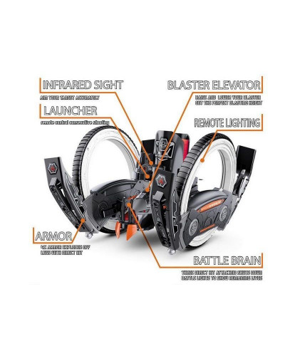 Р/У боевая машина Universe, лазер, диски, оранжевая, Ni-Mh и З/У, 2.4G