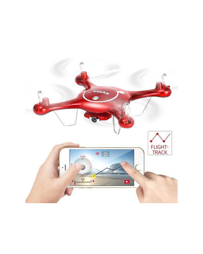 Р/У квадрокоптер Syma X5UW с FPV трансляцией Wi-Fi (HD), барометр 2.4G RTF красный