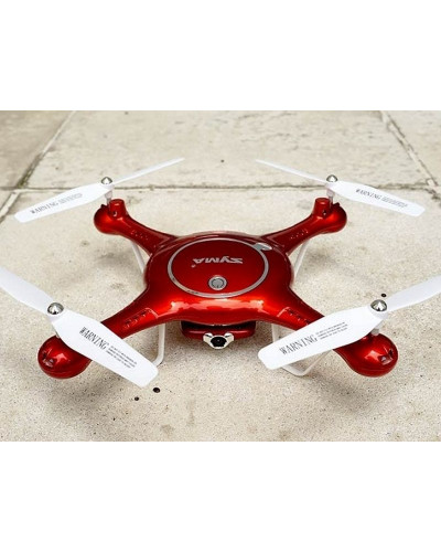 Р/У квадрокоптер Syma X5UW с FPV трансляцией Wi-Fi (HD), барометр 2.4G RTF красный