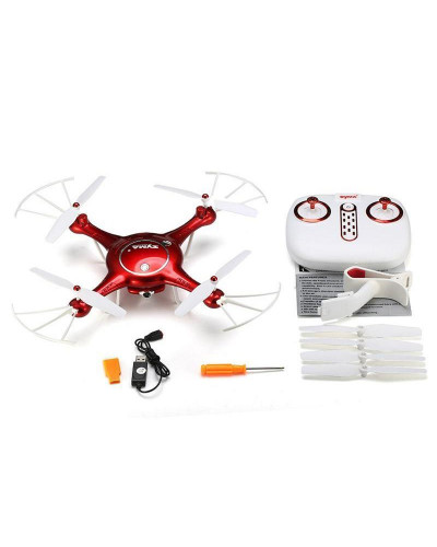 Р/У квадрокоптер Syma X5UW с FPV трансляцией Wi-Fi (HD), барометр 2.4G RTF красный