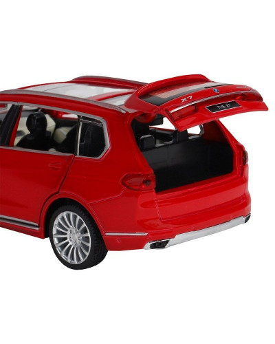 Машина "АВТОПАНОРАМА" BMW X7, красный, 1/32, свет, звук, инерция, в/к 17,5*13,5*9 см