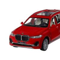 Машина "АВТОПАНОРАМА" BMW X7, красный, 1/32, свет, звук, инерция, в/к 17,5*13,5*9 см