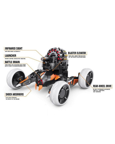 Р/У боевая машина Universe Chariot, лазер, ракеты, оранжевая, Ni-Mh и З/У, 2.4G
