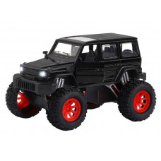 Машина "АВТОПАНОРАМА" "Внедорожник", черный, 1/32, свет, звук, инерция, в/к 19*10*12,5 см