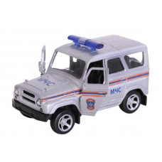 Машина "АВТОПАНОРАМА" "МЧС", серебро, 1/50, инерция, в/к 12*7*5,5 см