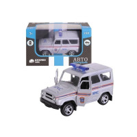 Машина "АВТОПАНОРАМА" "МЧС", серебро, 1/50, инерция, в/к 12*7*5,5 см