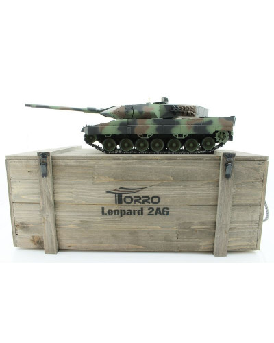 Р/У танк Taigen 1/16 Leopard 2 A6 (Германия) (для ИК танк. боя) САМО 2.4G RTR, деревянная коробка