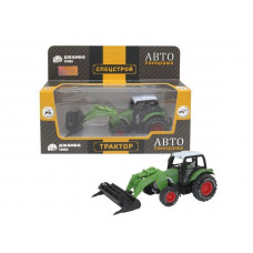 Машина "АВТОПАНОРАМА" ТРАКТОР ЗЕРНОУБОРОЧНЫЙ, инерция, зеленый, в/к 20,5*7,5*9 см