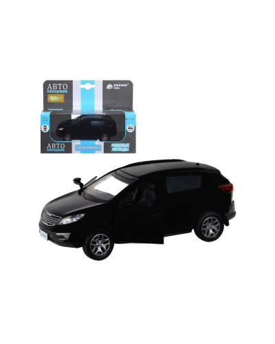Машина "АВТОПАНОРАМА" KIA SPORTAGE R, черный, 1/39, инерция, в/к 17,5*12,5*6,5 см