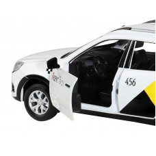 Машина "АВТОПАНОРАМА" Яндекс.Такси LADA GRANTA CROSS, белый, 1/24, свет, звук, в/к 24,5*12,5*10,5см