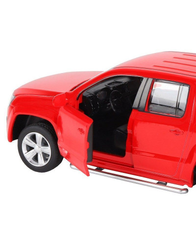 Машина "АВТОПАНОРАМА" Volkswagen Amarok, красный, 1/30, свет, звук, инерция, в/к 20*10*11 см
