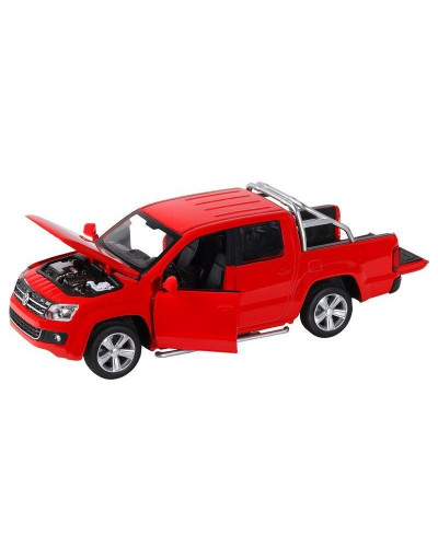 Машина "АВТОПАНОРАМА" Volkswagen Amarok, красный, 1/30, свет, звук, инерция, в/к 20*10*11 см