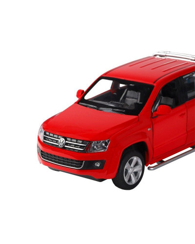 Машина "АВТОПАНОРАМА" Volkswagen Amarok, красный, 1/30, свет, звук, инерция, в/к 20*10*11 см