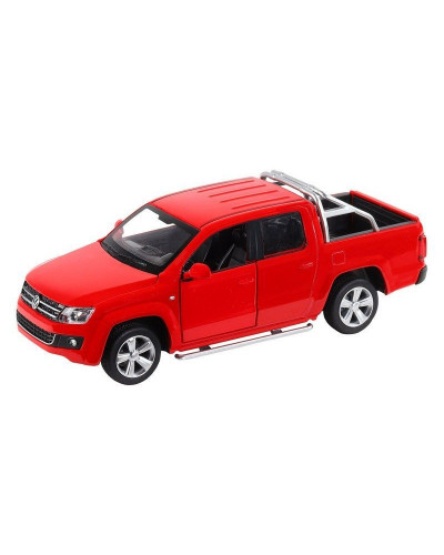 Машина "АВТОПАНОРАМА" Volkswagen Amarok, красный, 1/30, свет, звук, инерция, в/к 20*10*11 см