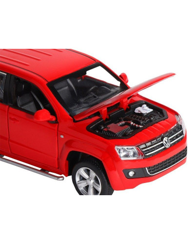 Машина "АВТОПАНОРАМА" Volkswagen Amarok, красный, 1/30, свет, звук, инерция, в/к 20*10*11 см