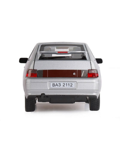 Машина "АВТОПАНОРАМА" ВАЗ 2112, 1/22, серебряный, инерция, в/к 24,5*12,5*10,5 см